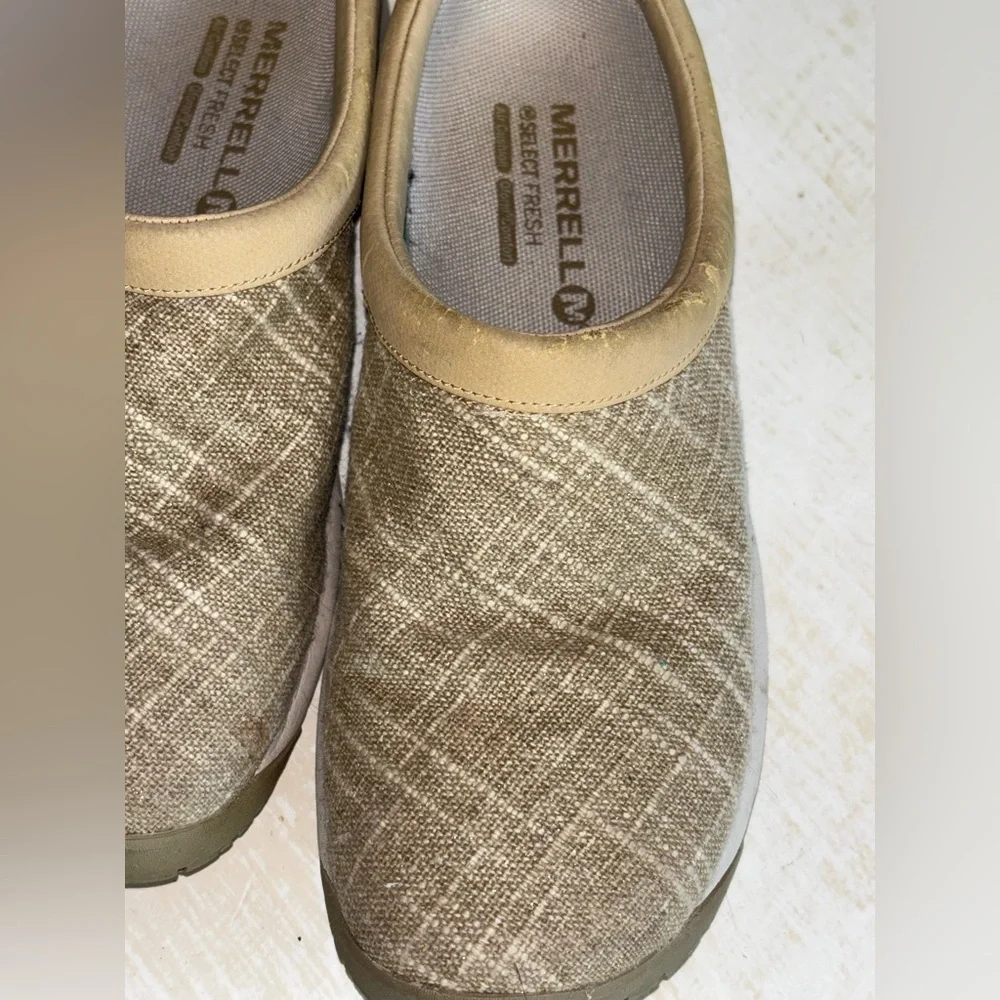Merrell Rucksack Tan Cream Brown Slip-On Shoes Size 6.5 - Picture 2 of 10